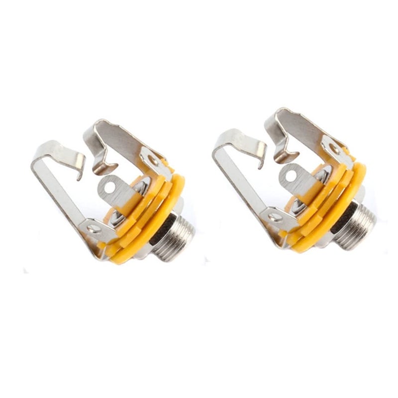 bnafes 6.35mm (1/4inch) Female Stereo Socket Panel Mount Jacks, Patch Cables, Microphone Connector Adapter 8Pcs - Image 2